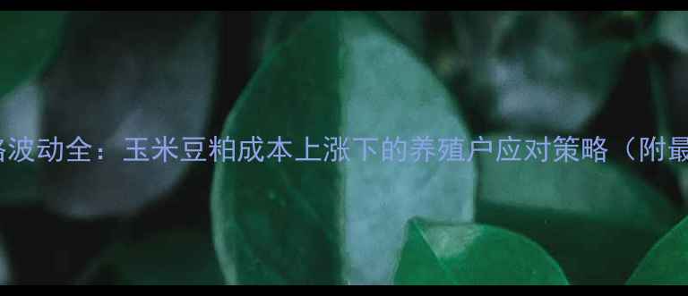 图片 卜蜂饲料价格波动全：玉米豆粕成本上涨下的养殖户应对策略（附最新报价表）2