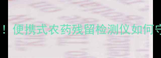 图片 合肥农业科技新突破！便携式农药残留检测仪如何守护舌尖上的安全？1