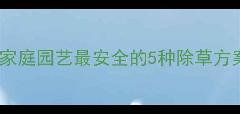 图片 天然除草剂推荐！家庭园艺最安全的5种除草方案（附使用教程）2