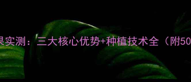 图片 奇星农药肥料效果实测：三大核心优势+种植技术全（附500亩示范田数据）