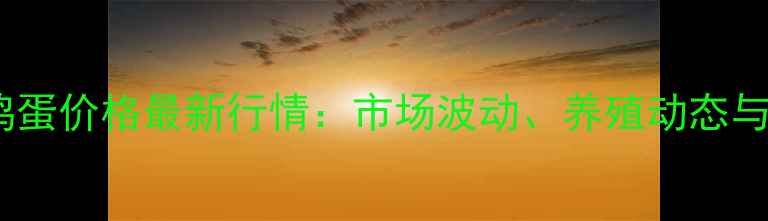 图片 安徽宣城鸡蛋价格最新行情：市场波动、养殖动态与消费指南1