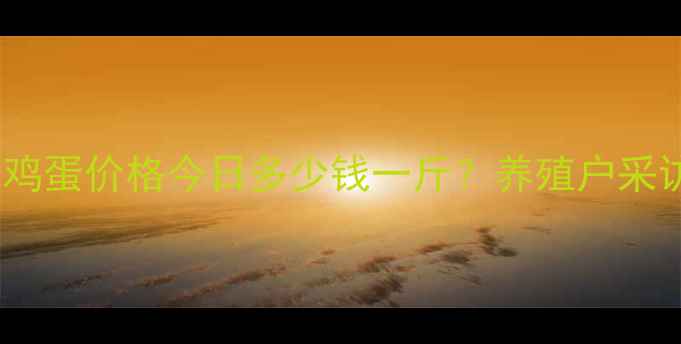 图片 实时更新河北鸡蛋价格今日多少钱一斤？养殖户采访+市场趋势全