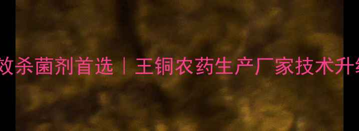 图片 山东地区高效杀菌剂首选｜王铜农药生产厂家技术升级与产品全1