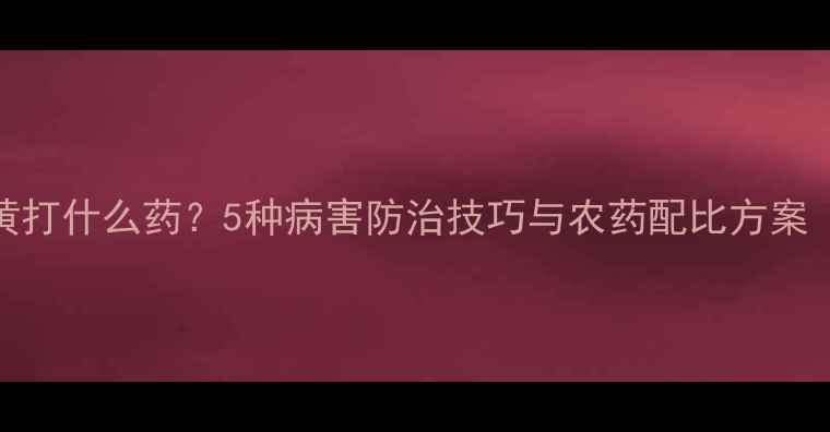 图片 山东红薯叶子发黄打什么药？5种病害防治技巧与农药配比方案（附用药时间表）