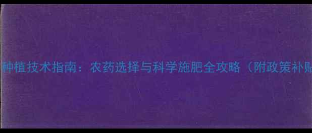 图片 广西豆角种植技术指南：农药选择与科学施肥全攻略（附政策补贴解读）1