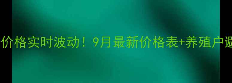 图片 当阳肉猪价格实时波动！9月最新价格表+养殖户避坑指南2