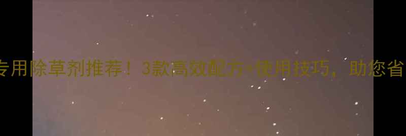 图片 最新打草种子专用除草剂推荐！3款高效配方+使用技巧，助您省心省力增收！1