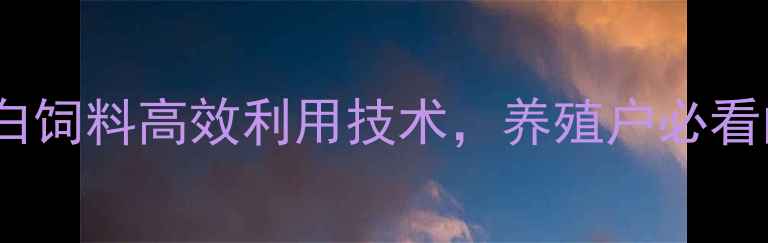 图片 最新研究：羽毛蛋白饲料高效利用技术，养殖户必看的高价值替代方案2