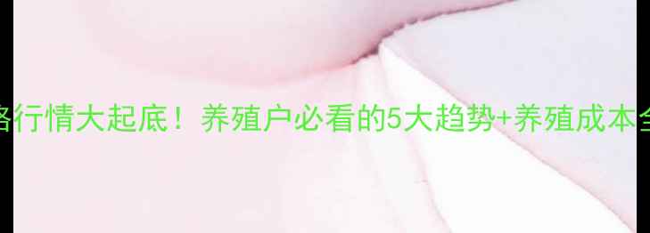 图片 朝阳地区肉鸡价格行情大起底！养殖户必看的5大趋势+养殖成本全（附最新报价）