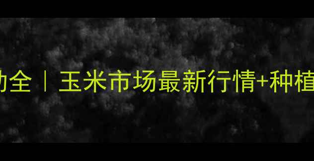 图片 杜邦威农价格波动全｜玉米市场最新行情+种植户必看避坑指南1