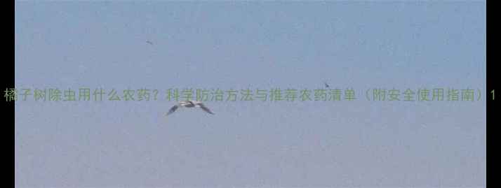 图片 橘子树除虫用什么农药？科学防治方法与推荐农药清单（附安全使用指南）1