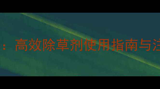 图片 水稻田稗草防治最佳农药推荐：高效除草剂使用指南与注意事项（附最新产品测评）2