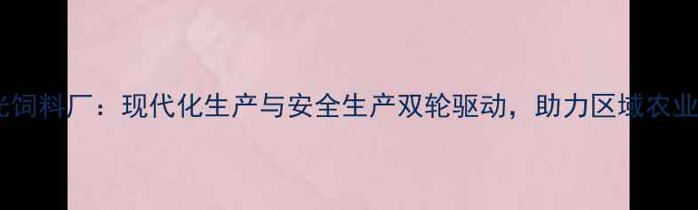 图片 河北邢台新光饲料厂：现代化生产与安全生产双轮驱动，助力区域农业高质量发展2