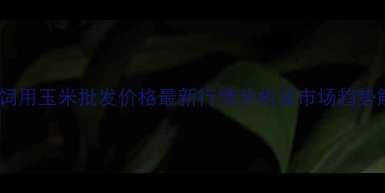 图片 河北饲用玉米批发价格最新行情分析及市场趋势解读2