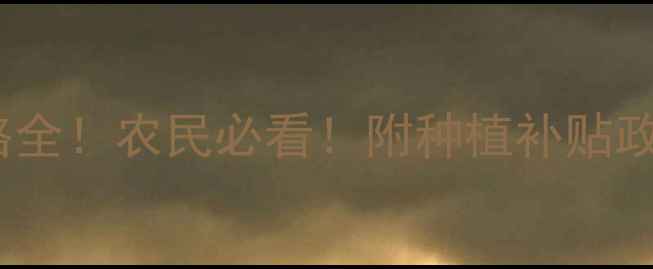 图片 河南玉米收购价格全！农民必看！附种植补贴政策+市场趋势预测