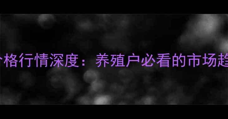 图片 河南豫南香猪价格行情深度：养殖户必看的市场趋势与政策扶持2