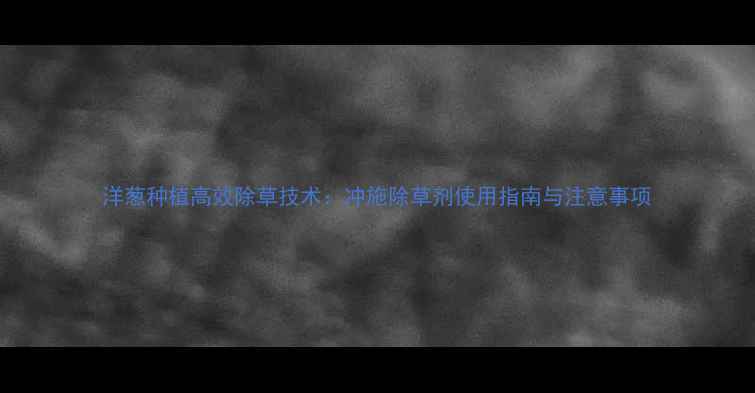 图片 洋葱种植高效除草技术：冲施除草剂使用指南与注意事项