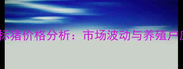 图片 济源9月标猪价格分析：市场波动与养殖户应对策略