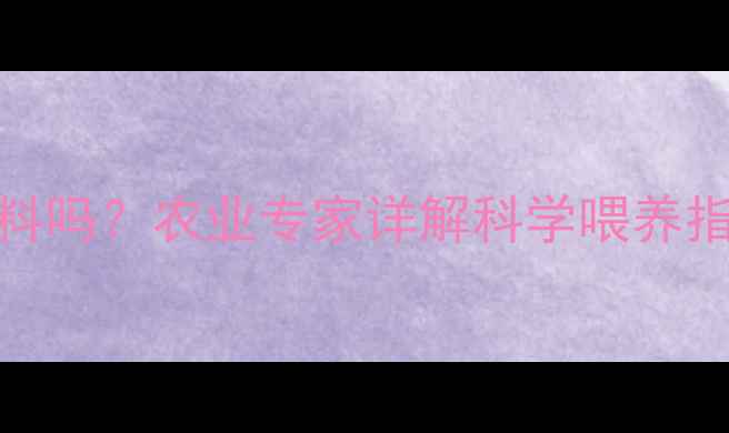 图片 狗狗能吃牛饲料吗？农业专家详解科学喂养指南及风险隐患