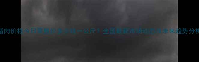 图片 猪肉价格今日零售价多少钱一公斤？全国最新市场动态及未来趋势分析