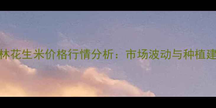 图片 玉林花生米价格行情分析：市场波动与种植建议
