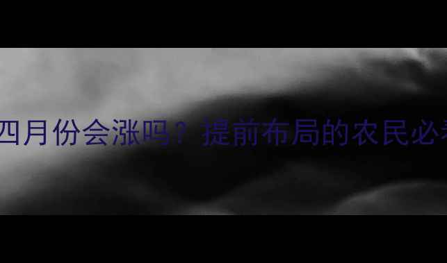 图片 玉米价格四月份会涨吗？提前布局的农民必看！🌾📈1