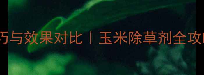 图片 玉米除草剂使用技巧与效果对比｜玉米除草剂全攻略｜科学用药指南2