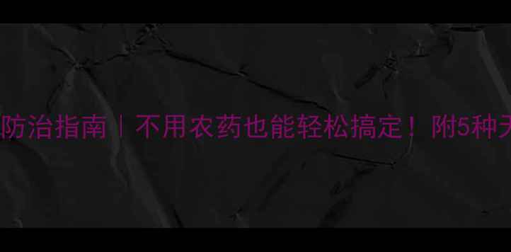 图片 生菜虫害有机防治指南｜不用农药也能轻松搞定！附5种天然防虫妙招2