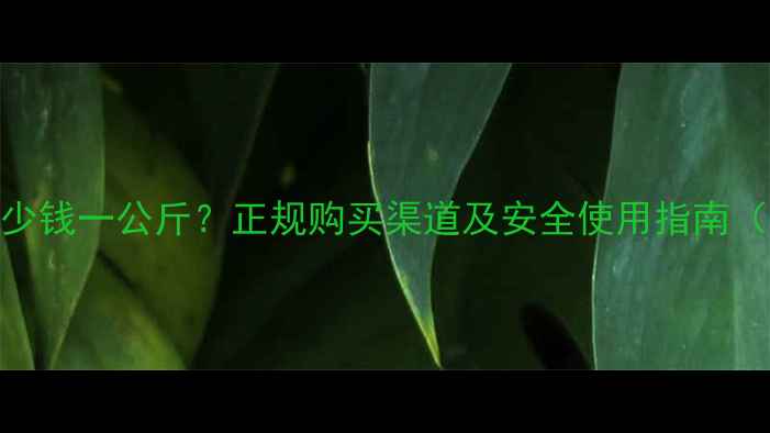 图片 甲拌磷价格多少钱一公斤？正规购买渠道及安全使用指南（附品牌推荐）