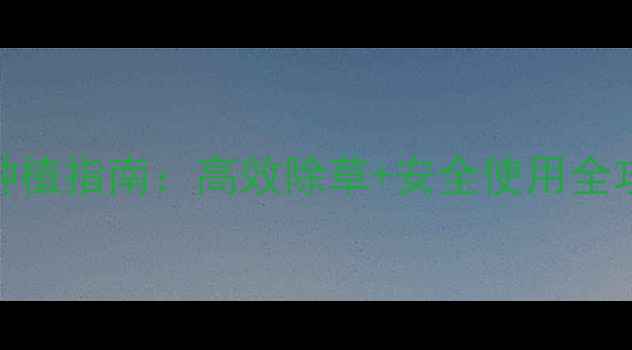 图片 硝黄莠去津农药种植指南：高效除草+安全使用全攻略，农民必看！