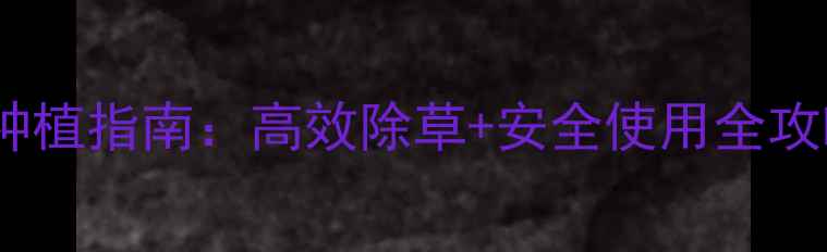 图片 硝黄莠去津农药种植指南：高效除草+安全使用全攻略，农民必看！2