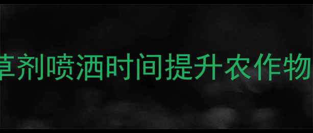图片 科学把握除草剂喷洒时间提升农作物产量与品质2