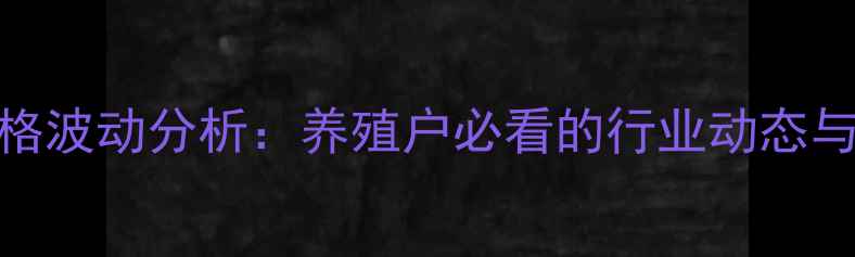 图片 肉鸭苗价格波动分析：养殖户必看的行业动态与选购指南
