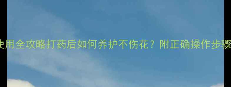 图片 花卉落叶农药使用全攻略打药后如何养护不伤花？附正确操作步骤和避坑指南！2