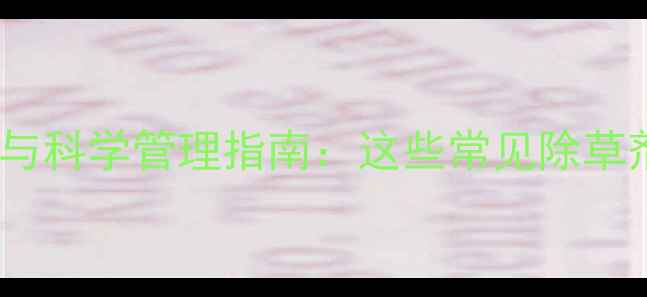 图片 茶叶种植中除草剂选择与科学管理指南：这些常见除草剂为何对茶园效果不佳2