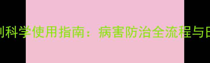 图片 辛菌酯杀菌剂科学使用指南：病害防治全流程与田间管理要点