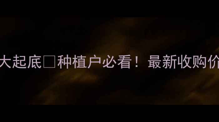 图片 辽宁玉米价格大起底🌾种植户必看！最新收购价+市场趋势全1