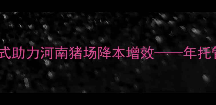 图片 雄峰饲料全程托管模式助力河南猪场降本增效——年托管超2000头母猪案例1