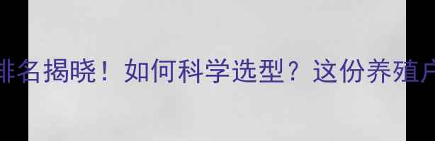 图片 青岛鸡饲料厂家排名揭晓！如何科学选型？这份养殖户必读指南请收好