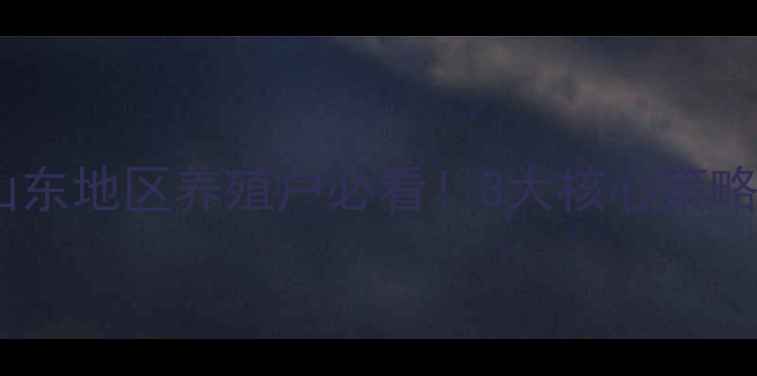 图片 饲料促销爆款方案｜山东地区养殖户必看！3大核心策略+6类高转化选品清单2