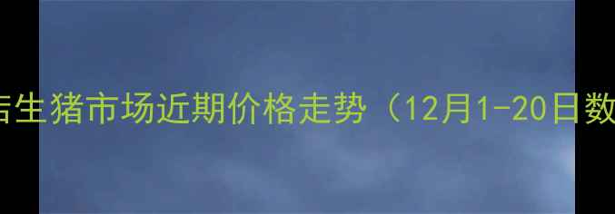 图片 驻马店生猪市场近期价格走势（12月1-20日数据）2
