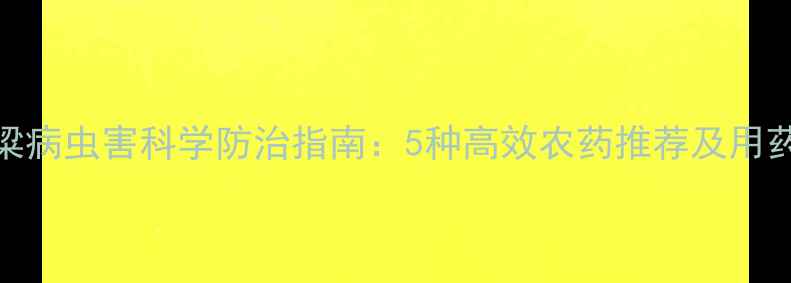 图片 高粱病虫害科学防治指南：5种高效农药推荐及用药全