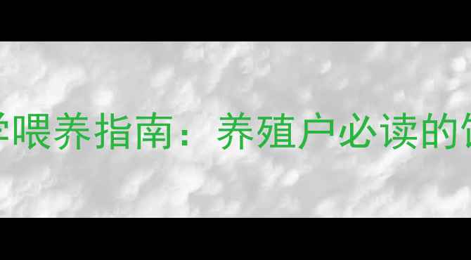 图片 鸡饲料的副作用及科学喂养指南：养殖户必读的饲料安全与营养管理全