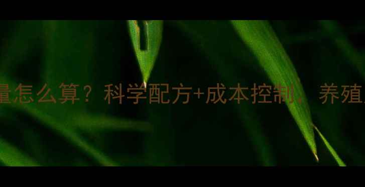 图片 🌟中猪饲料用量怎么算？科学配方+成本控制，养殖户必看！🐷💰2