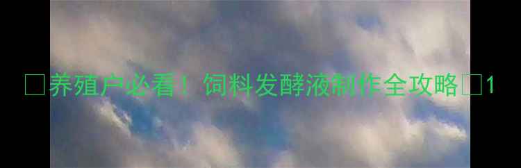 图片 🌟养殖户必看！饲料发酵液制作全攻略🌟1