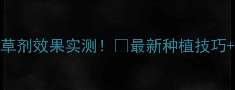 图片 🌟宣化威远玉米除草剂效果实测！✅最新种植技巧+使用禁忌全公开！