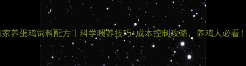 图片 🌟家养蛋鸡饲料配方｜科学喂养技巧+成本控制攻略，养鸡人必看！2