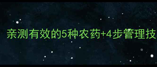 图片 🌟桃树黑星病防治全攻略！亲测有效的5种农药+4步管理技巧，新手也能轻松搞定🌱1