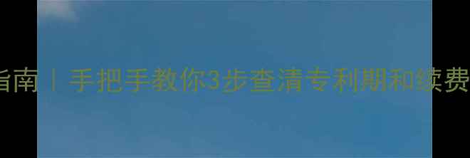 图片 🌱农药专利查询避坑指南｜手把手教你3步查清专利期和续费规则（附查询工具）1