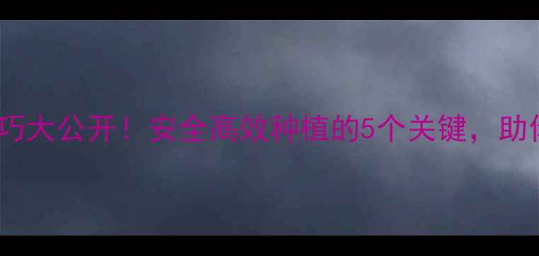 图片 🌱农药使用技巧大公开！安全高效种植的5个关键，助你省成本增产1